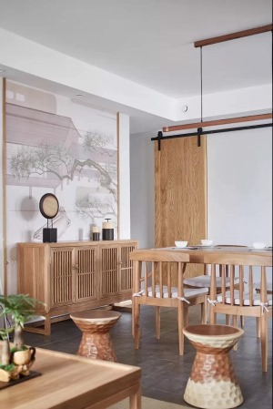 120平米日式风格三居室餐厅