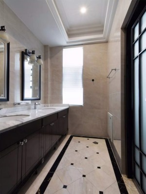120新中式风格三居室卫浴间