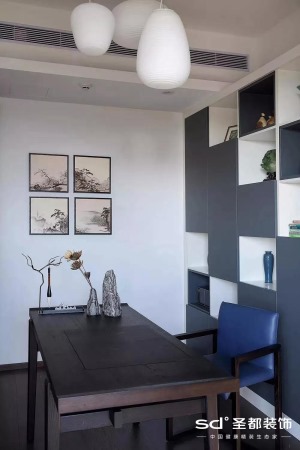 170平米新中式风格三居室书房