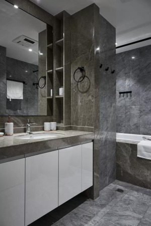125平米现代简约风格三居室卫浴间