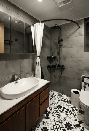 87平米北欧风格两居室卫浴间装修效果图