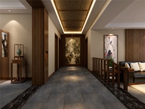 君威玉泉龙苑230平米新中式风格设计装修案例