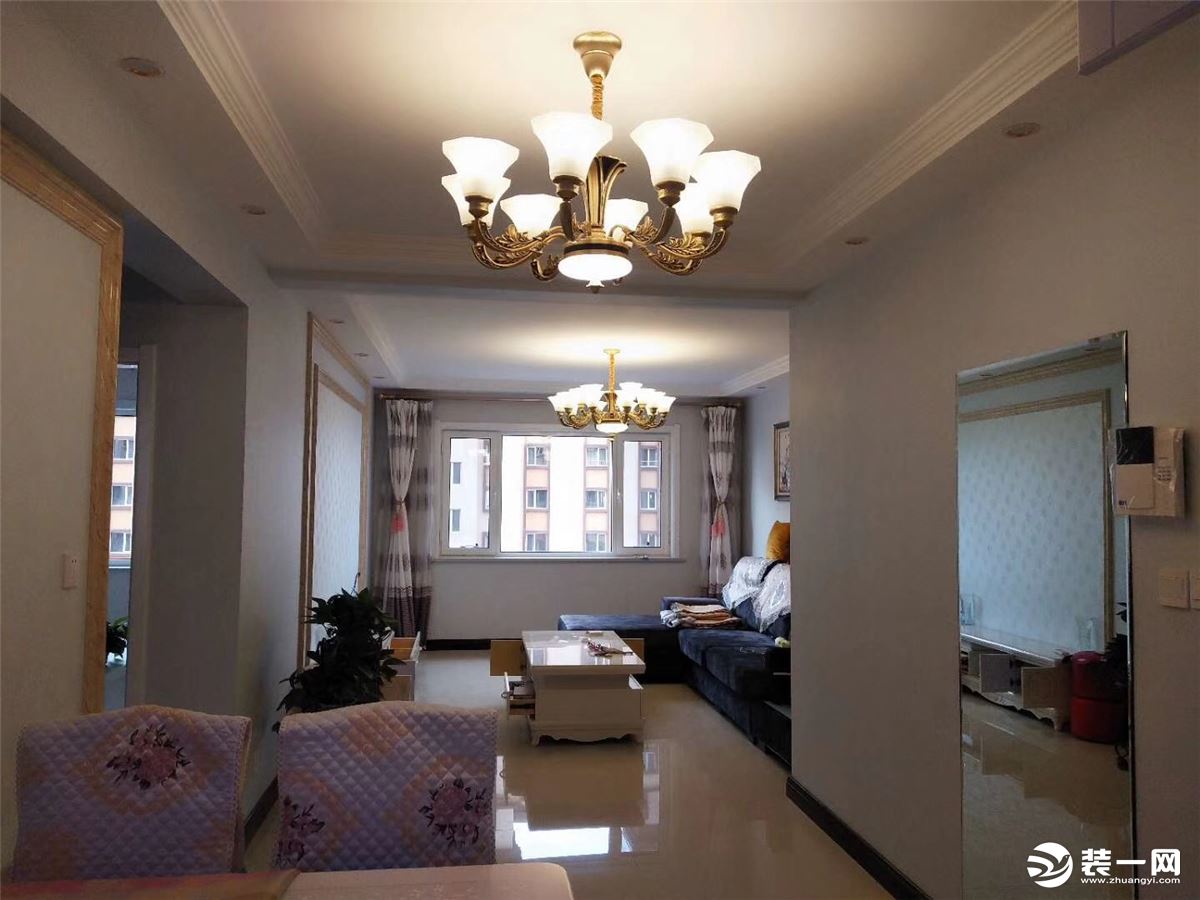 东河区保利罗兰香谷三居室108平现代简约风格装修样板客厅