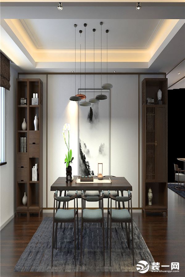 家具搭配以古典家具或现代家具与古典家具相结合，，在新中式风格家具配饰上多