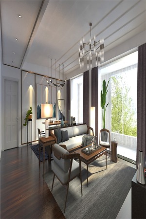 家具搭配以古典家具或現代家具與古典家具相結合，在新中式風格家具配飾上多