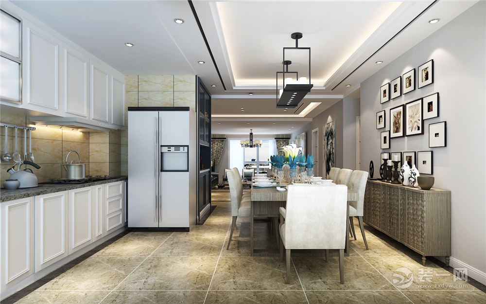 呼和浩特城市亮点113平三居室现代风格厨房
