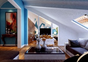 呼和浩特慧谷蓝庭复式243平中式风格客厅装饰画