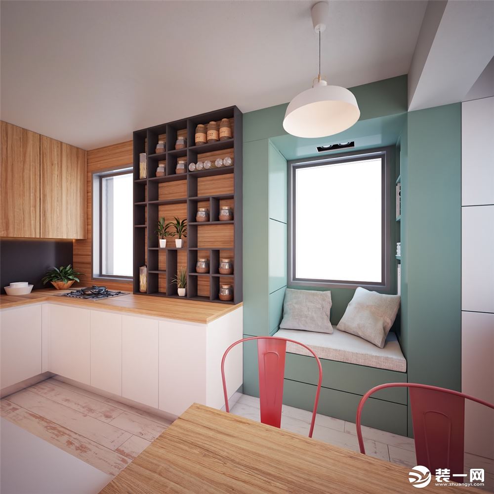 珠江逸景一居室6万元现代风格效果图厨房