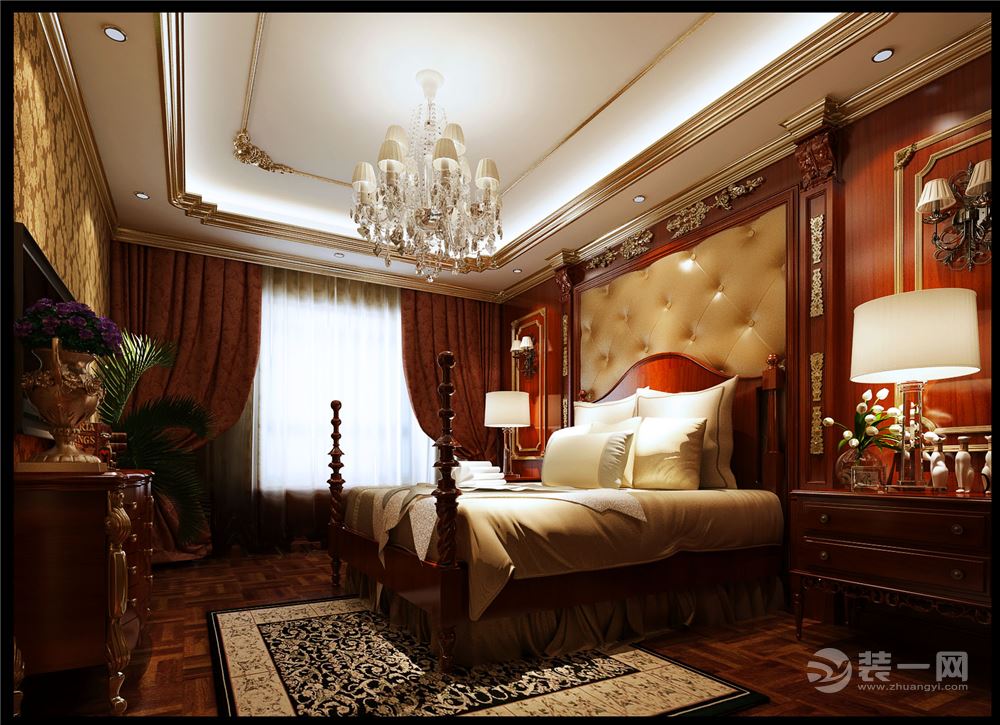 古典欧式风格三居室卧室装修效果图