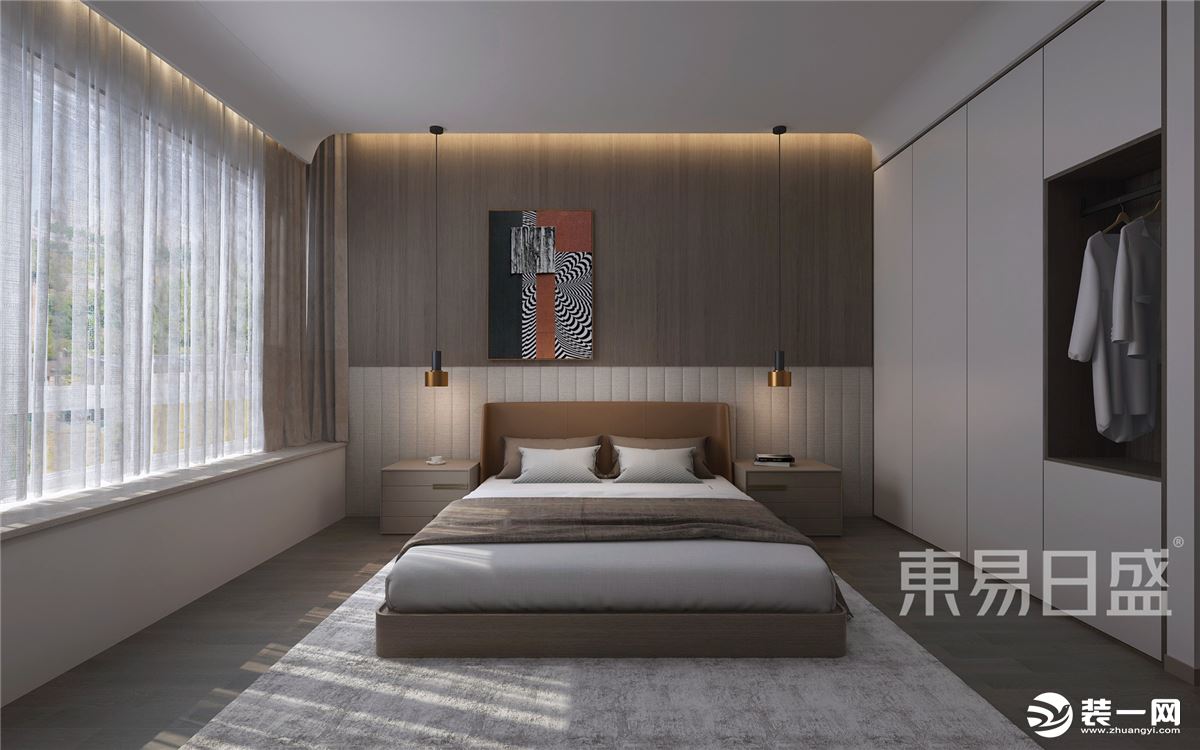 石家庄东易日盛装饰-西山林语170平米现代简约风格卧室装修效果图