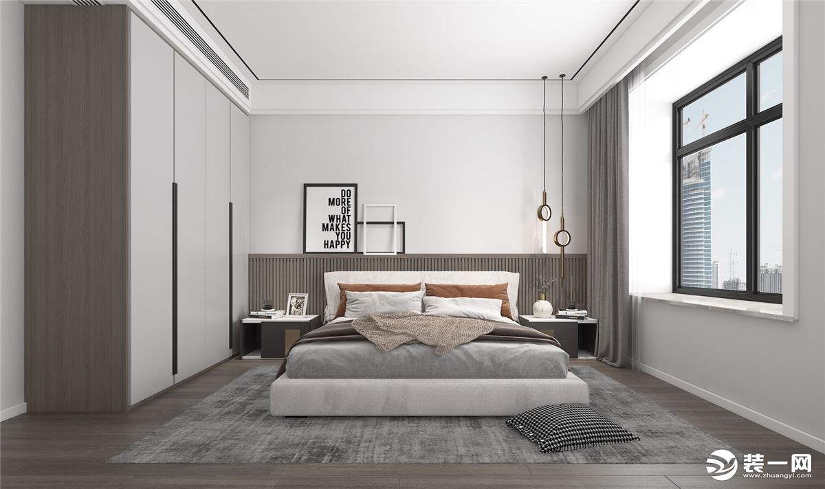 石家庄东易日盛装饰-融创中心155平米现代风格卧室装修效果图