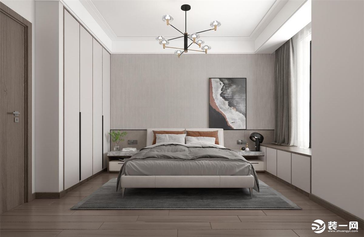 石家庄东易日盛装饰-远见小区170平米现代风格卧室装修效果图