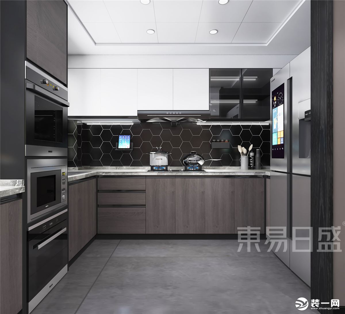 石家庄东易日盛装饰-帝王国际208平米现代台式风格厨房装修效果图