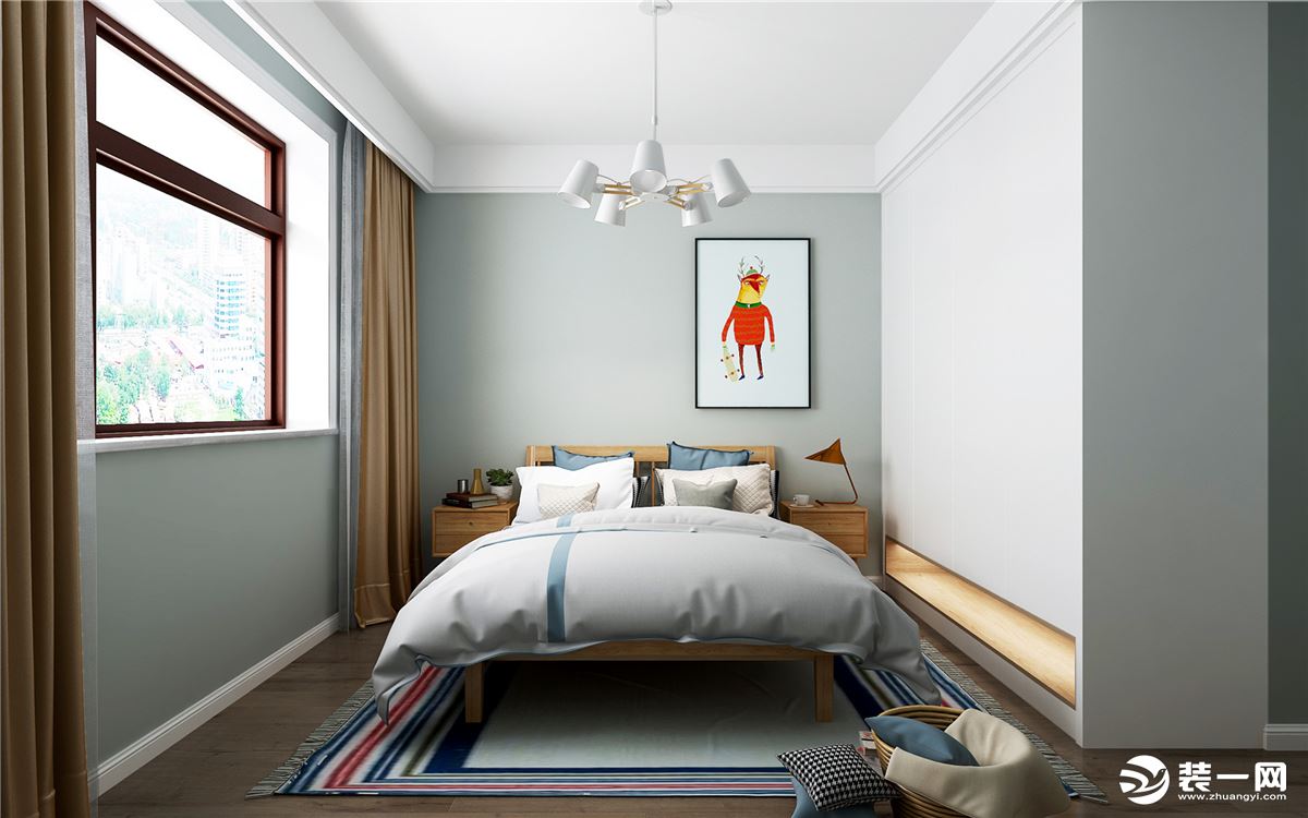 石家庄东易日盛装饰-天洲视界城188平米现代简约风格卧室装修效果图