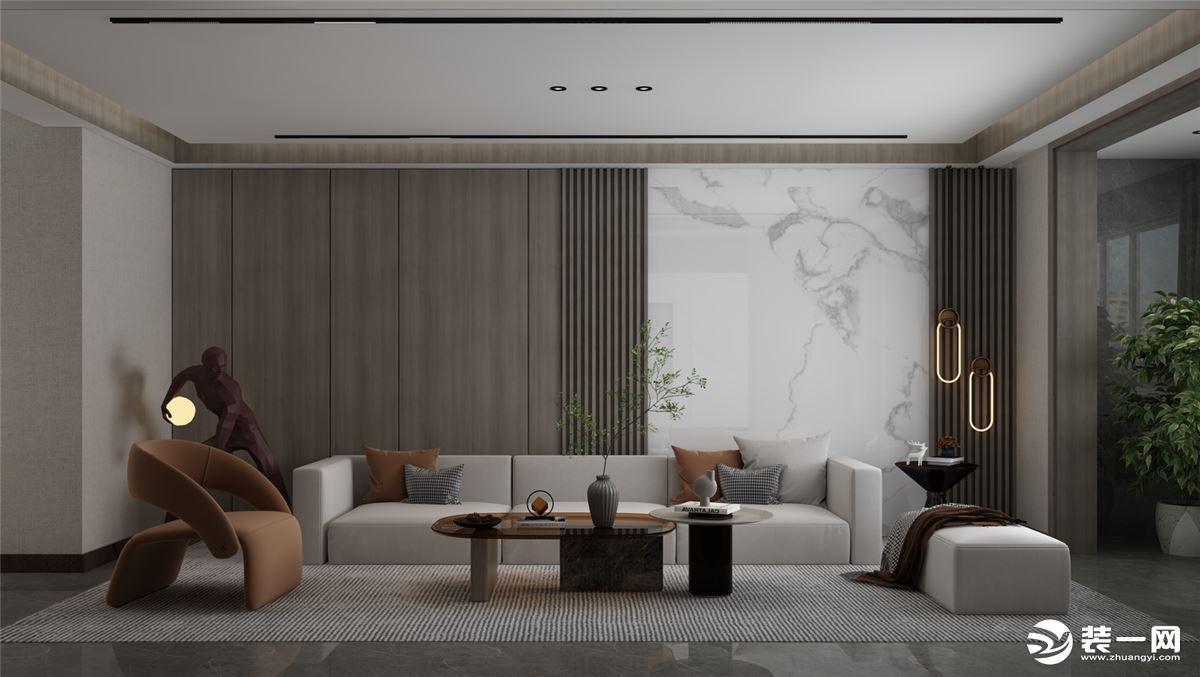 石家庄东易日盛装饰-维多利亚130平米现代风格客厅装修效果图
