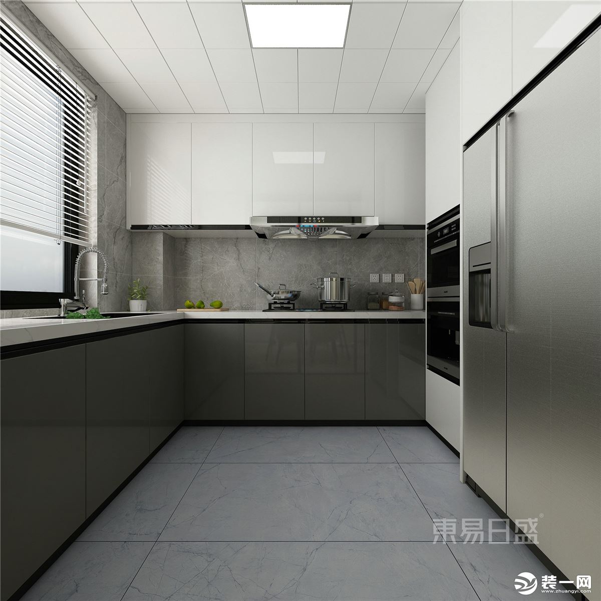 石家庄东易日盛装饰-融创中心124平米现代风格厨房装修效果图