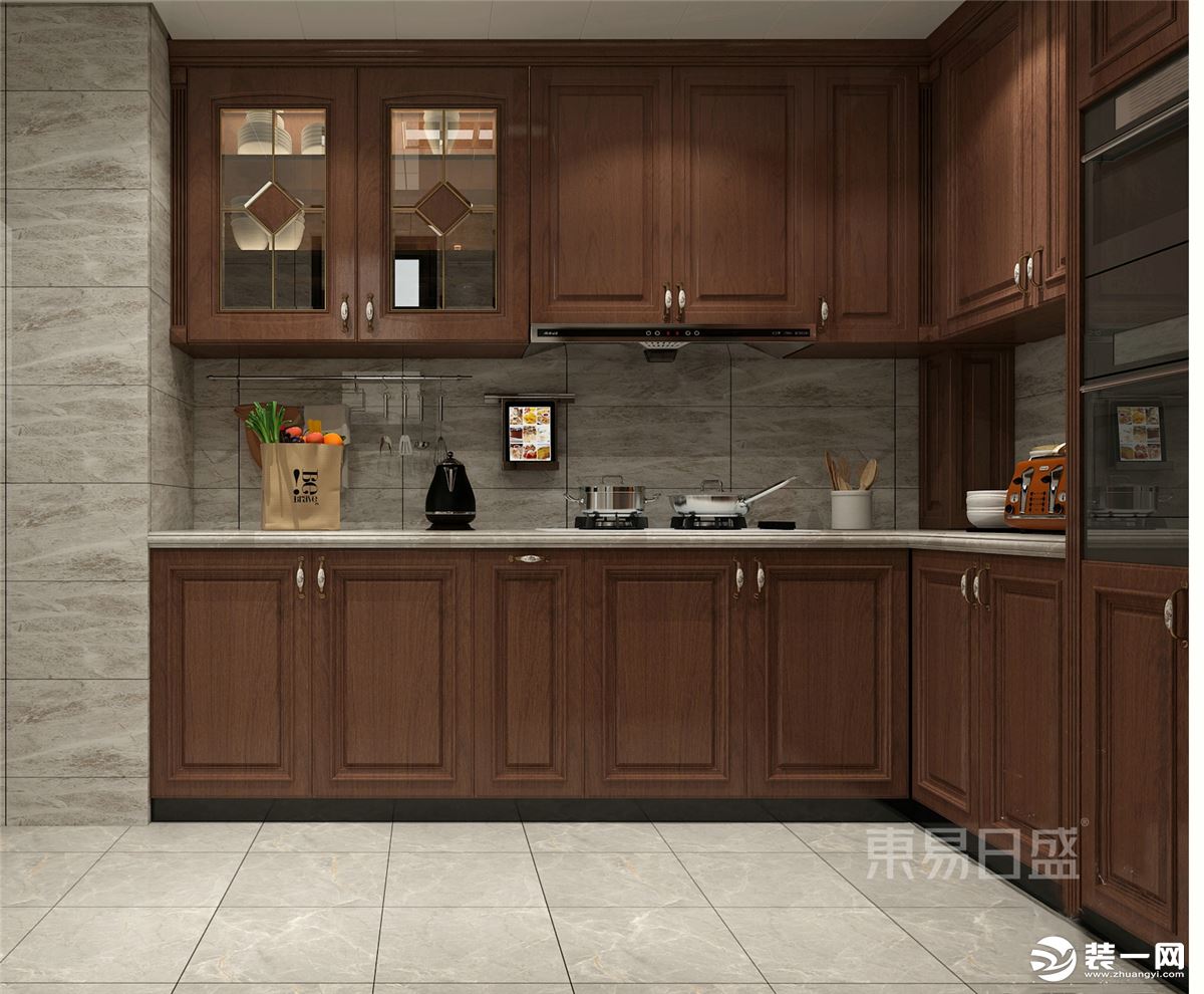 石家庄东易日盛装饰-维多利亚137平米新中式风格厨房装修效果图