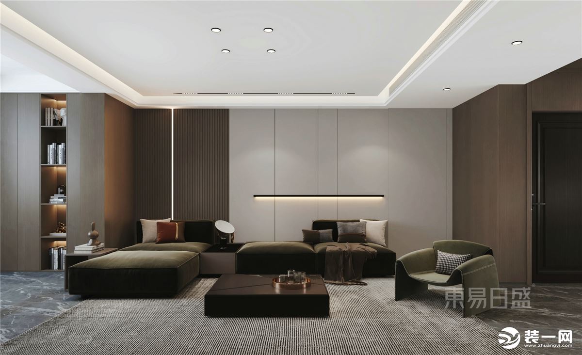 石家庄东易日盛装饰-远洋晟庭170平米现代风格客厅装修效果图