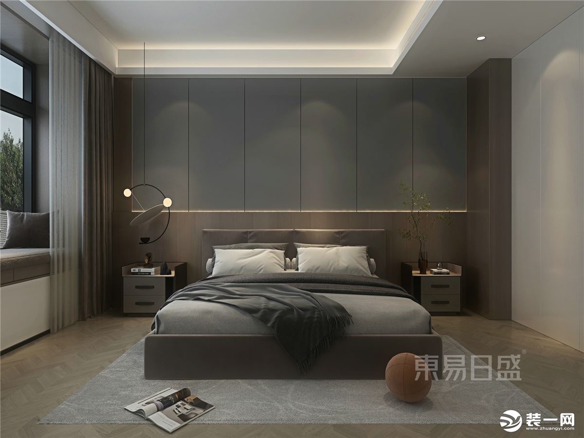 石家庄东易日盛装饰-远洋晟庭170平米现代风格卧室装修效果图