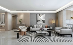 石家庄东易日盛装饰-维多利亚158平米现代风格客厅装修效果图