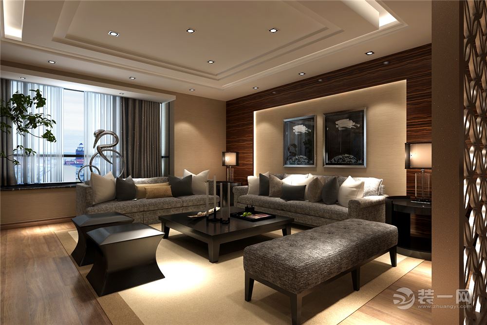 湘江世纪城 159平 四居室 造价19万 新古典风格客厅1