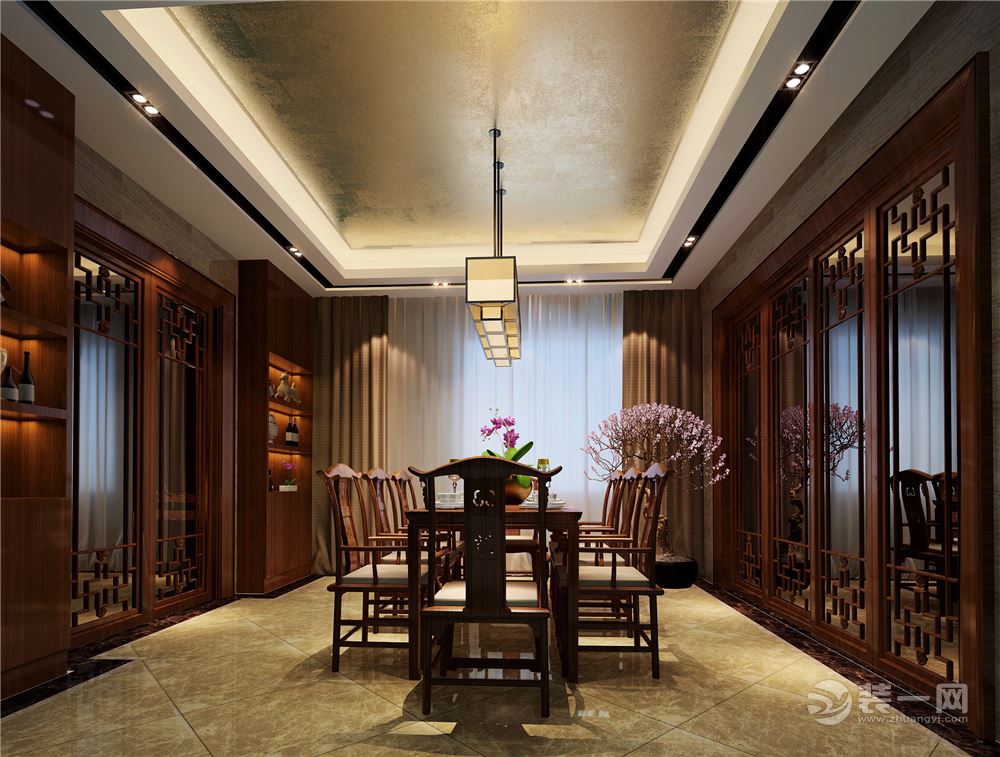 浏阳别墅 350平 造价60万 中式风格餐厅