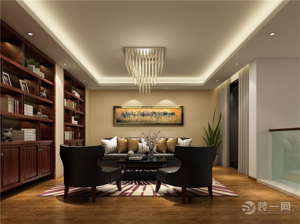 保利麓谷 290平  造价35万 现代风格起居室