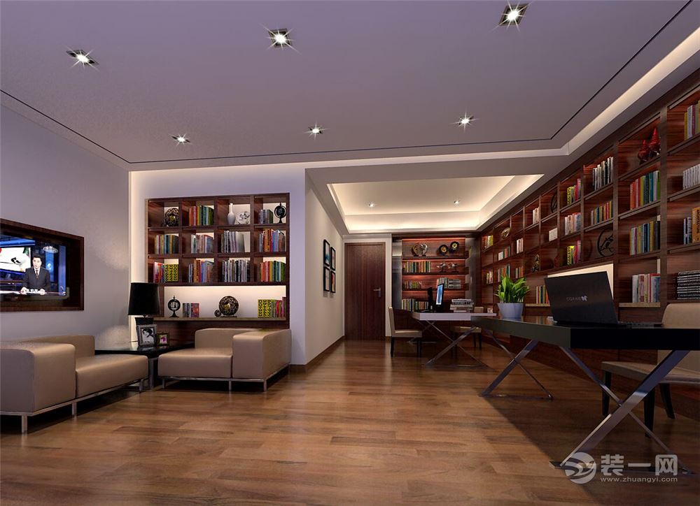保利麓谷 290平  造价35万 现代风格书房
