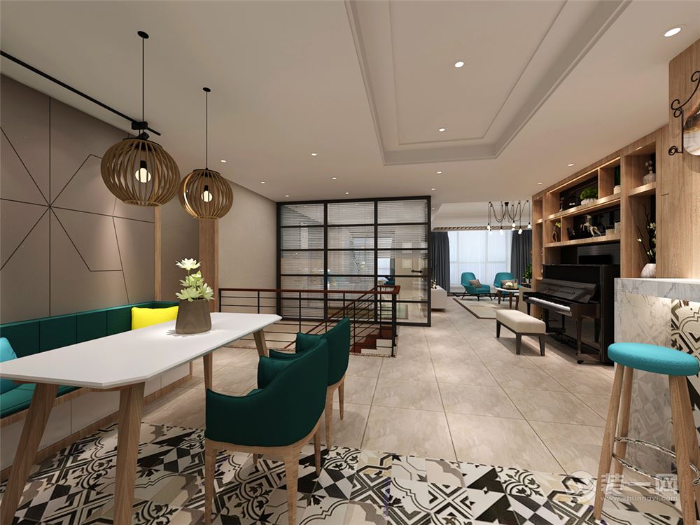 鑫远尚玺 复式 180平 造价28万 法式风格餐厅