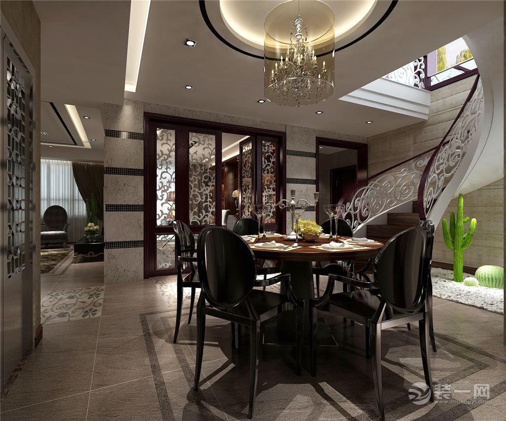 保利云山国际  208平米 复式 造价20万 现代风格餐厅2