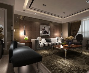 保利云山国际  208平米 复式 造价20万 现代风格客厅1