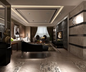 保利云山国际  208平米 复式 造价20万 现代风格客厅2