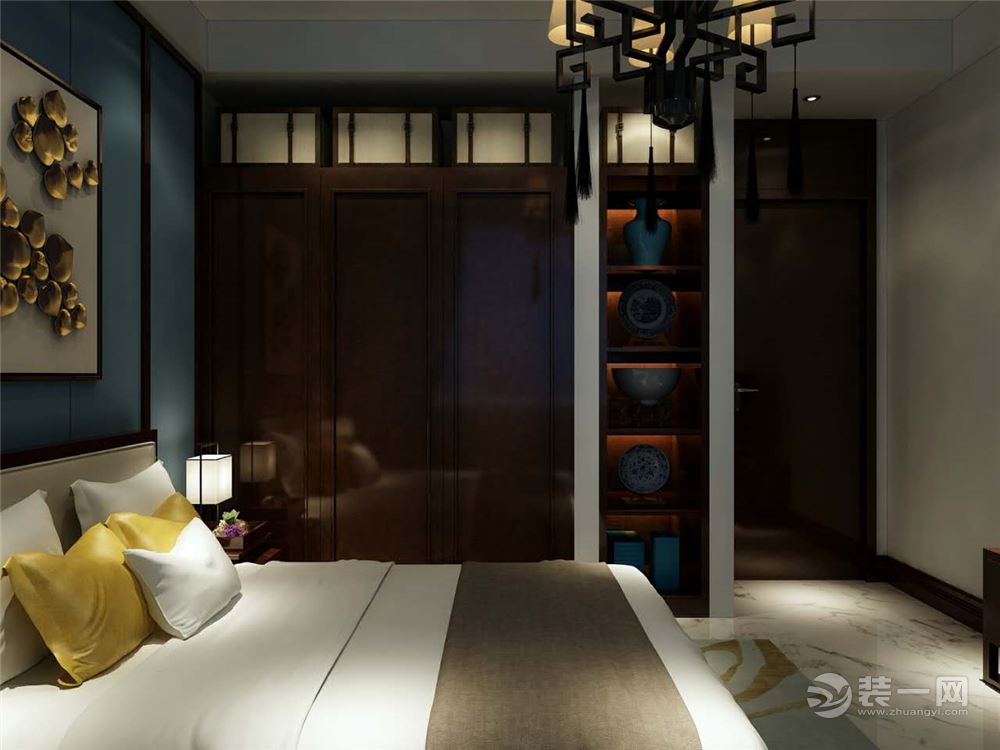 大庆新城月亮湾170平中式四居室卧室