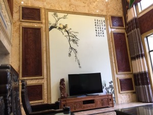 简欧风格三居室装修图片——电视墙