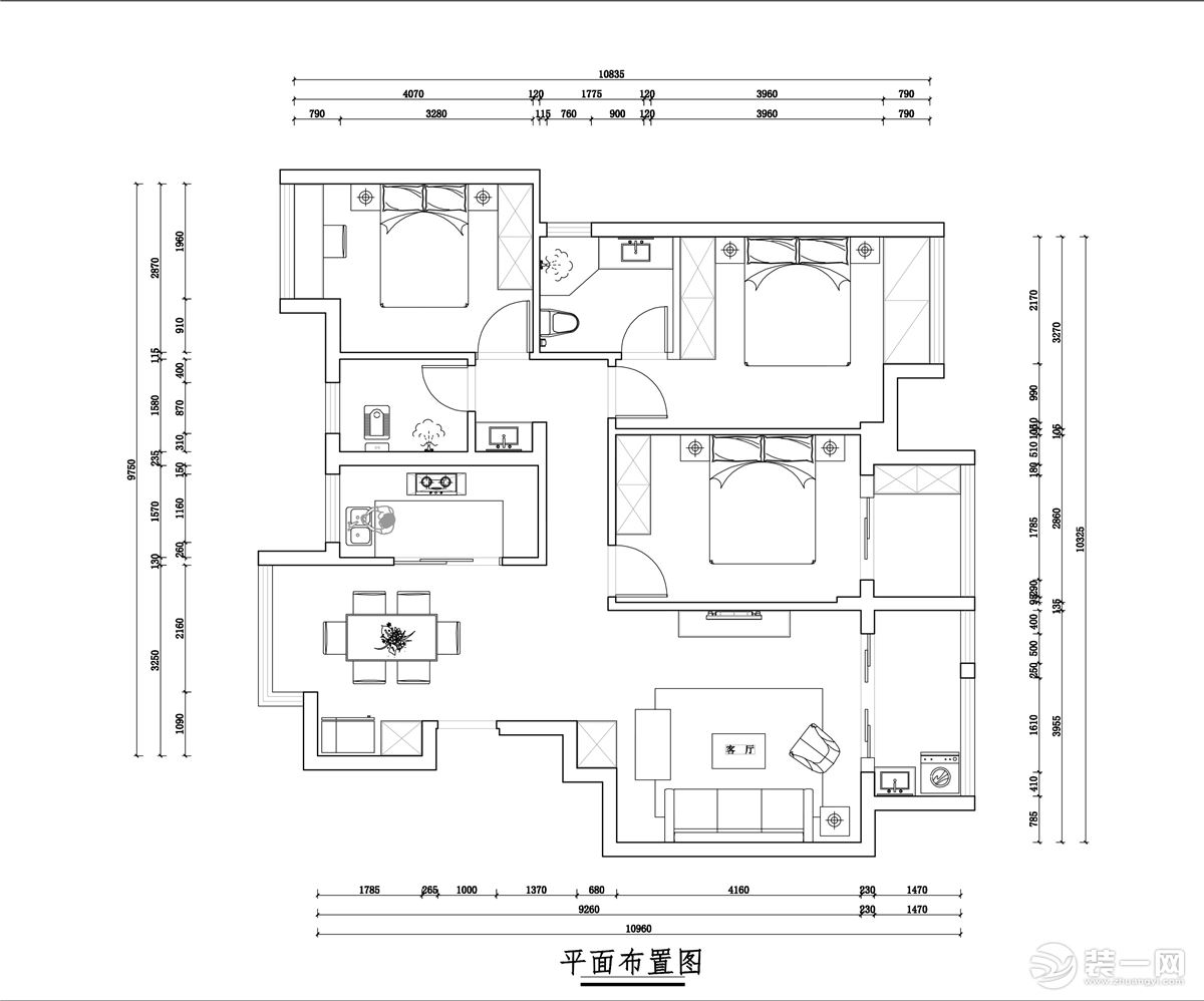 山河万里120平欧式风格案例-襄阳亿弘装饰