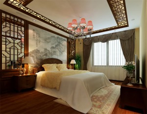 中式古典三居室卧室