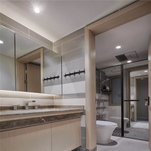 龙湖香醍漫步 160平方 三居室现代简约风格  卫生间 装修效果图