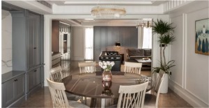 世贸香槟湖别墅400平 餐厅  美式风格装修效果图
