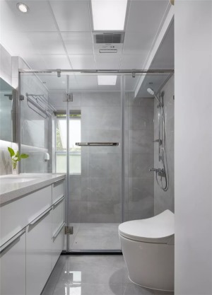  白马公馆 80平 两居室  卫生间 现代极简风格 装修效果图