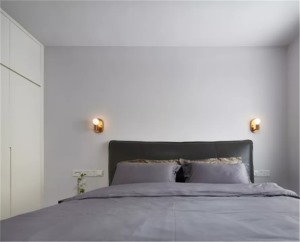  白马公馆 80平 两居室  卧室 现代极简风格 装修效果图