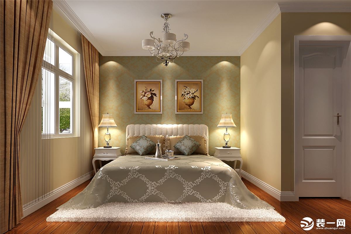 卧室 全包圆装饰豆瓣胡同90平三室现代家装效果图
