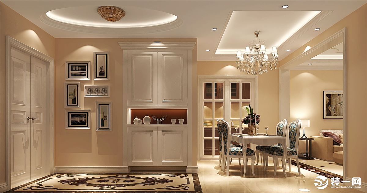 全包圆装饰K2百合湾80平两室简欧风格家装效果图餐厅