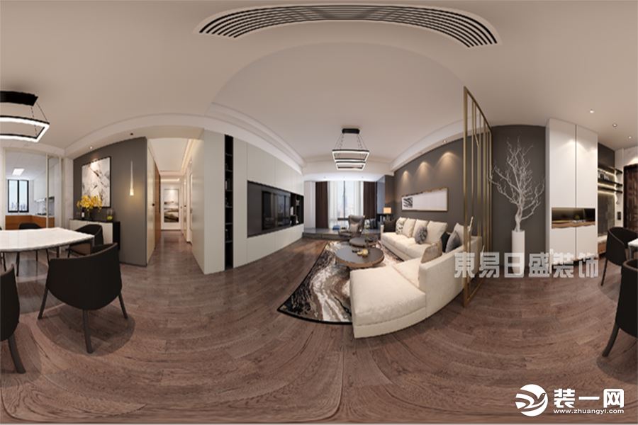 世欧上江城130平米现代简约风格装修效果图