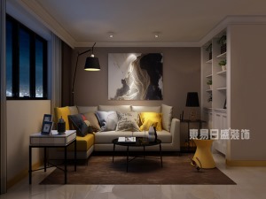 保利香槟国际110平现代风格客厅装修效果图