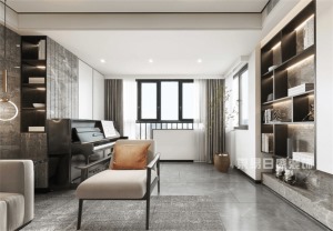 枫丹白露-96平米三室两厅-现代风格装修效果图