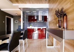 伦浩洋丽都 大户型 139平 造价13万 现代风格厨房效果图