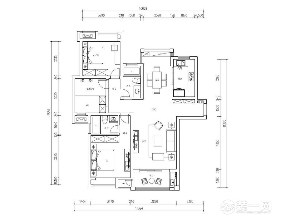 nEO_IMG_环秀湖133平平面布置图