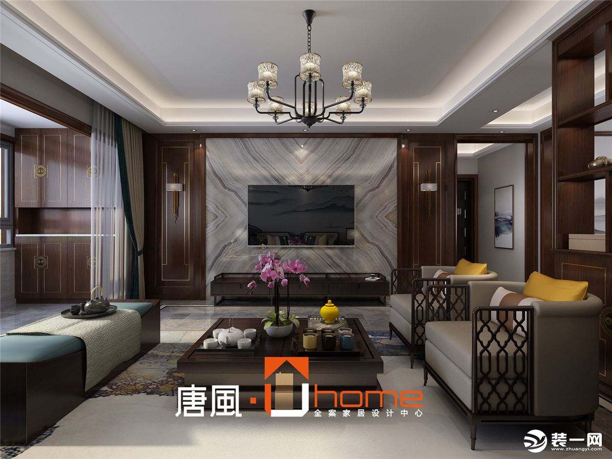 济南鼎秀家园150平新中式风格装修设计