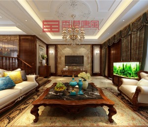 济南中海铂宫中式风格别墅装修设计