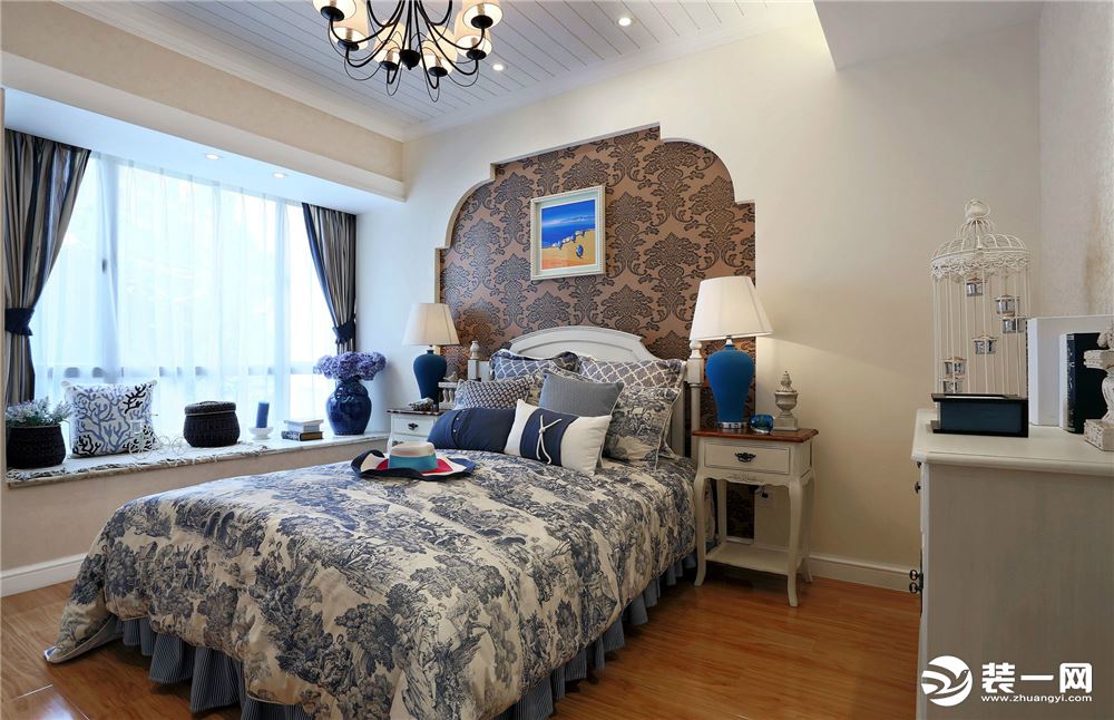 怡康家园95平三居室地中海风格效果图--卧室